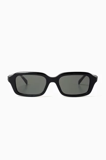 Rectangular Sunglasses in Recycled Acetate