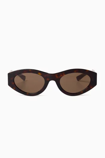 Oval Sunglasses in Recycled Acetate