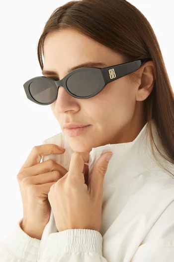 Nano Round Sunglasses in Recycled Acetate