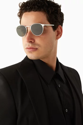 Round Sunglasses in Titanium