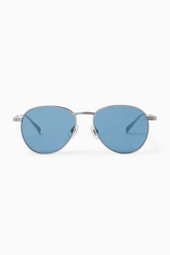 Round Sunglasses in Titanium