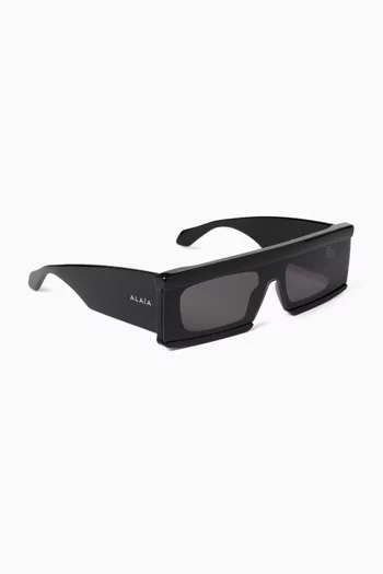 Rectangle Sunglasses in Recycled Acetate