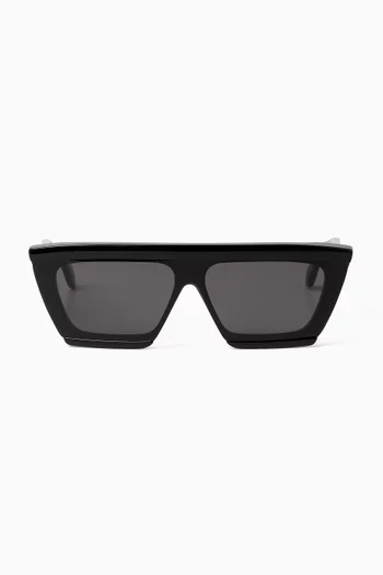 Rectangle Sunglasses in Recycled Acetate