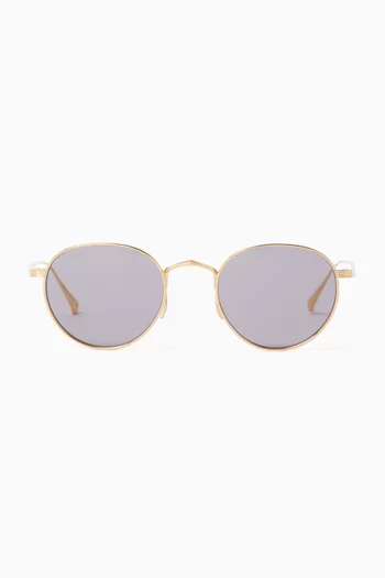 Round Sunglasses in Metal