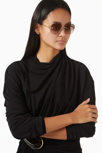 نظارة شمسية سي دو كارتييه معدن
