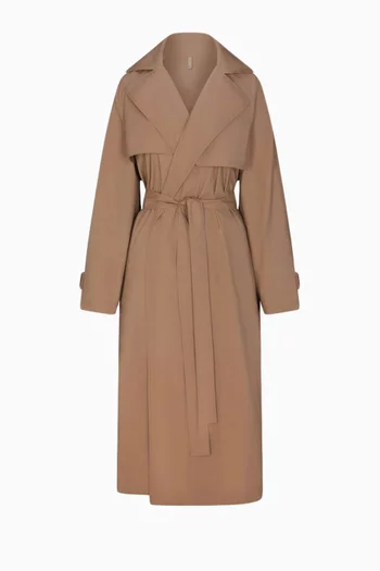 Trench Coat in Woven-cotton