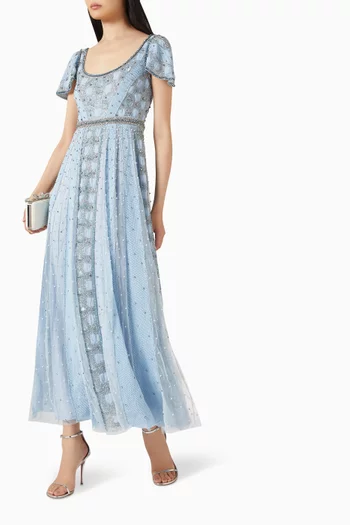 Embellished A-line Gown