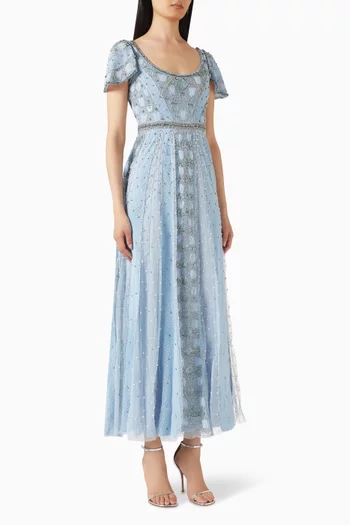 Embellished A-line Gown
