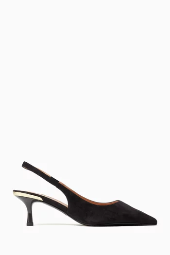 Golden Spoiler 55 Slingback Pumps in Patent Leather