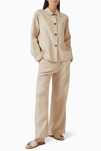 Rivello Wide-leg Pants in Linen