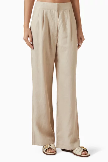 Rivello Wide-leg Pants in Linen