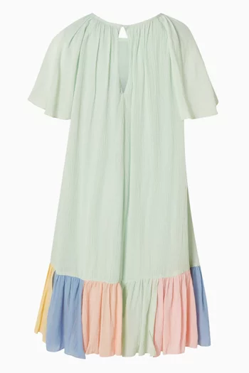 Tiered Contrast Hem Dress