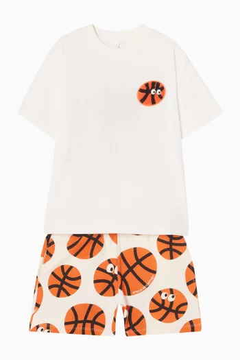 Basketball Printed Shorts in Jersey