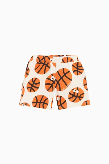 Basketball Printed Shorts in Jersey