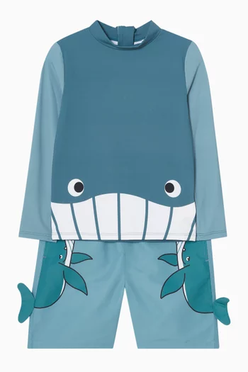 Whale-print Swim Shorts