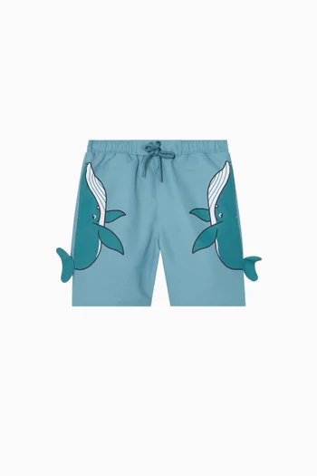 Whale-print Swim Shorts