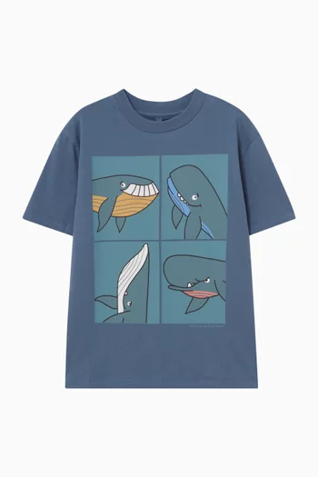 Whale Graphic T-Shirt in Cotton