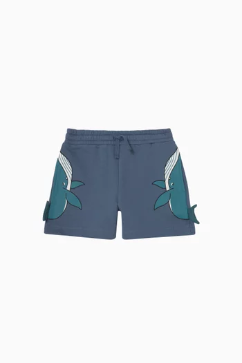 Whale-print Shorts in Jersey