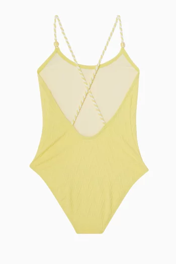 Sleeveless One Piece Swimsuit