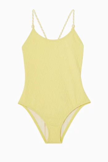 Sleeveless One Piece Swimsuit