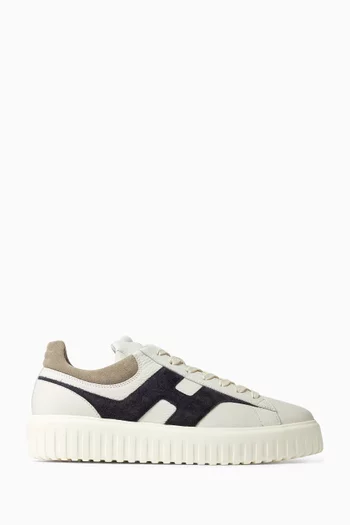 H-Stripes Sneakers in Leather & Suede