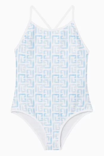 Patterned One-Piece Swimsuit