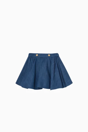 Gold-Button Baby Skirt
