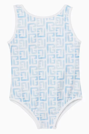 Patterned One-Piece Swimsuit