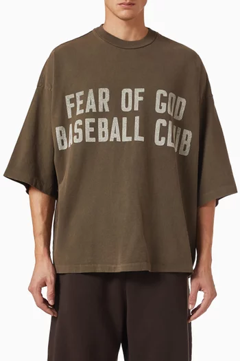 تي شيرت بطبعة Baseball-club قطن جيرسيه