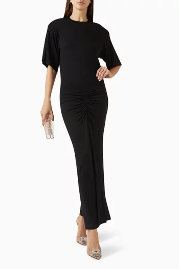 Lennox Ruched Dress in Jersey