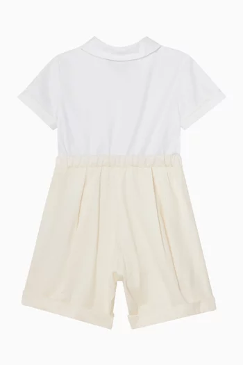 Tux Romper in Cotton-blend