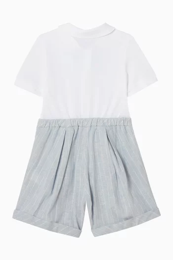 Tux Romper in Cotton-blend