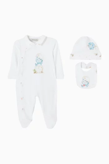 Dino Three-piece Set in Cotton