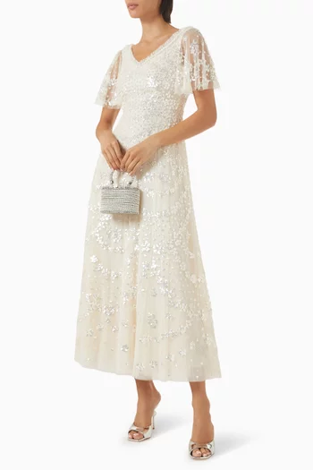 Isobel Sequin Ankle Gown
