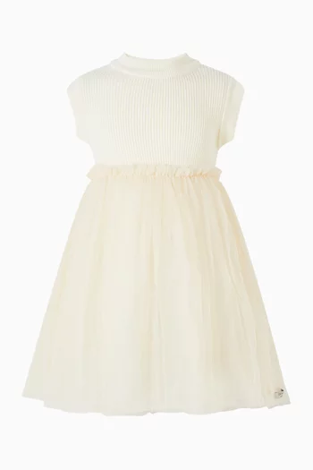 Xewa Dress in Wool & Tulle