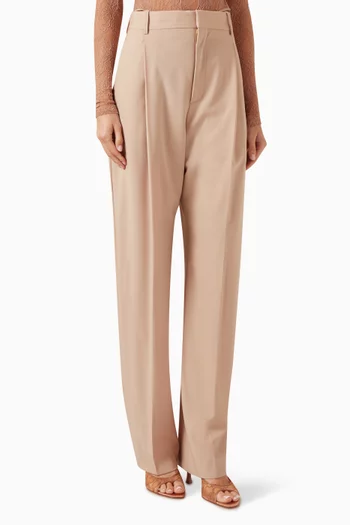Light Mid Rise Pants in Wool-blend