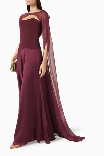 Strapless Gown & Cape