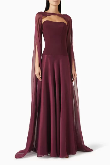 Strapless Gown & Cape
