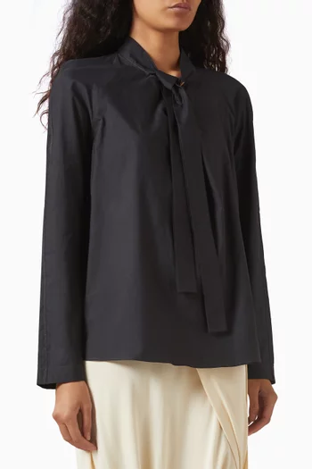 Ascot Blouse in Cotton-silk