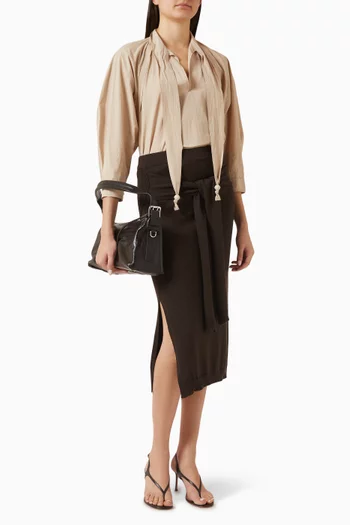 Scarf Blouse in Crepe Cotton