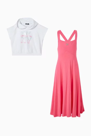 Strap Hooded Dress