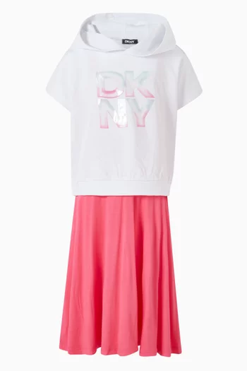 Strap Hooded Dress