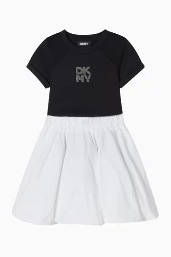 Logo Flared Skirt