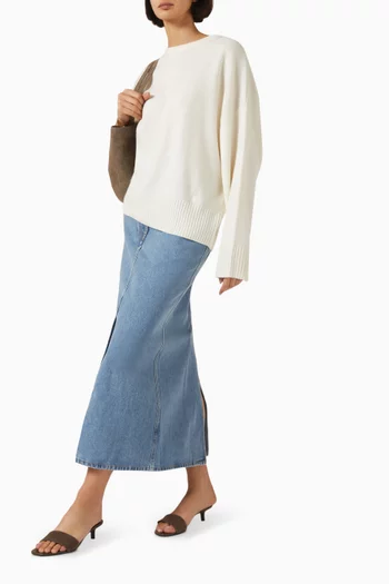 Rona Midi Skirt in Denim