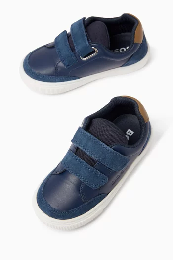 Velcro Logo Sneakers in Leather