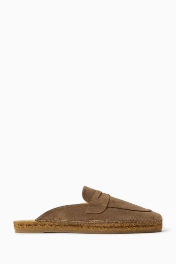 Nando Slip-on Mules in Cowhide Leather