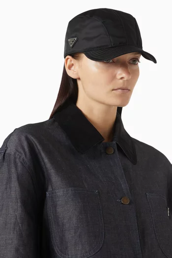 Logo Baseball Cap in Re-Nylon