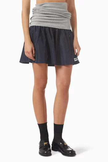 Knit-waist Mini Skirt