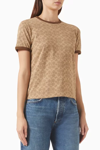 Signature Ringer T-shirt in Cotton