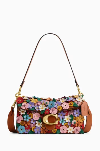 Floral Tabby 26 Shoulder Bag in Leather